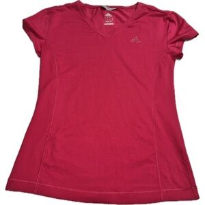 Adidas Women's Short Sleeve Pink Tee